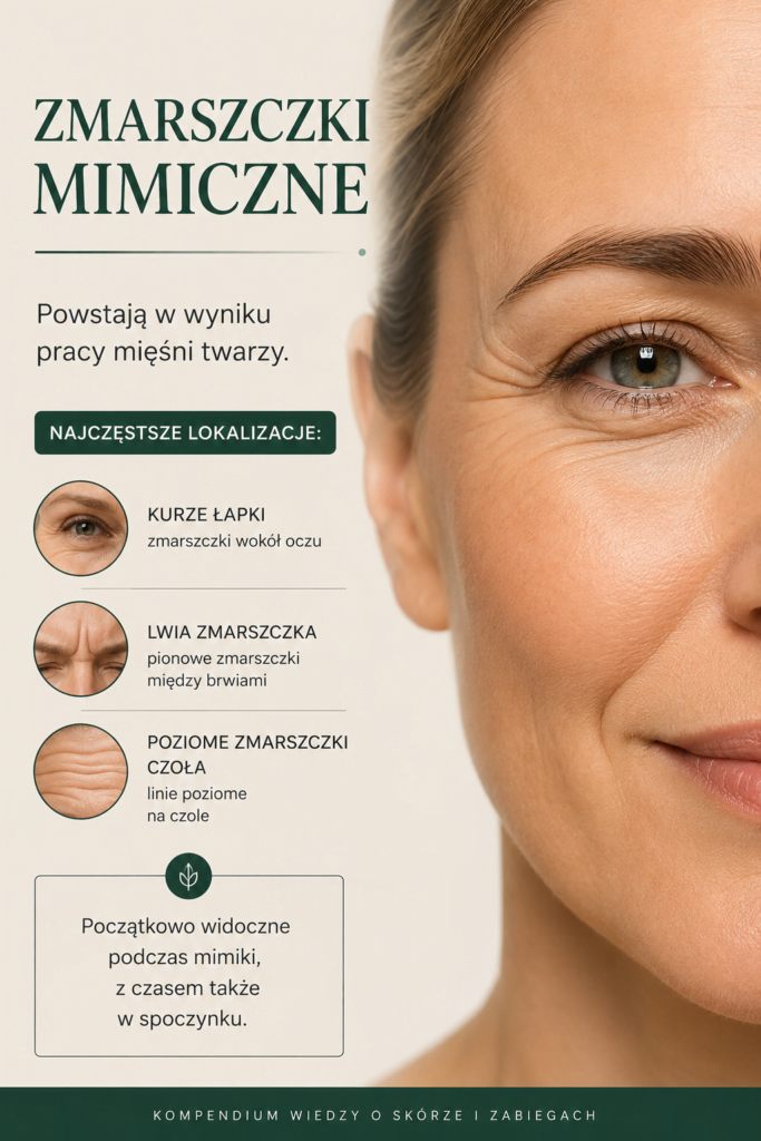 Zmarszczki mimiczne – infografika Derkomed
